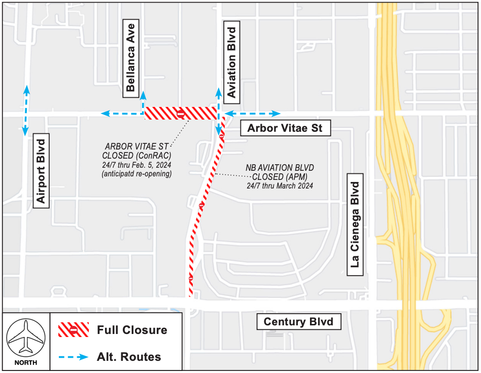 Weekend Closure Map