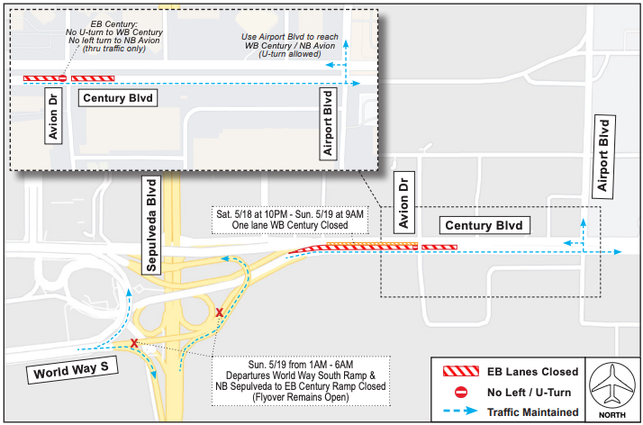 Overnight Closure Map