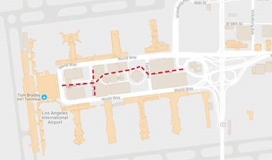 LAX terminal map